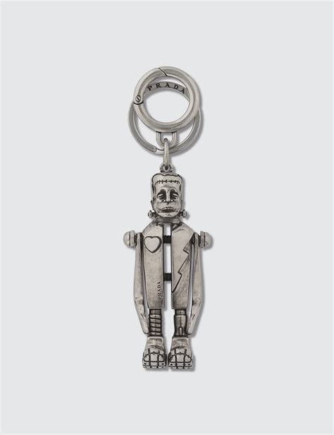 prada frankenstein keychain|Prada leather keychain.